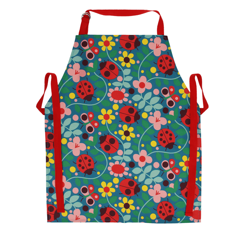 Rex London Wipeable Cotton Children's Apron - Ladybird