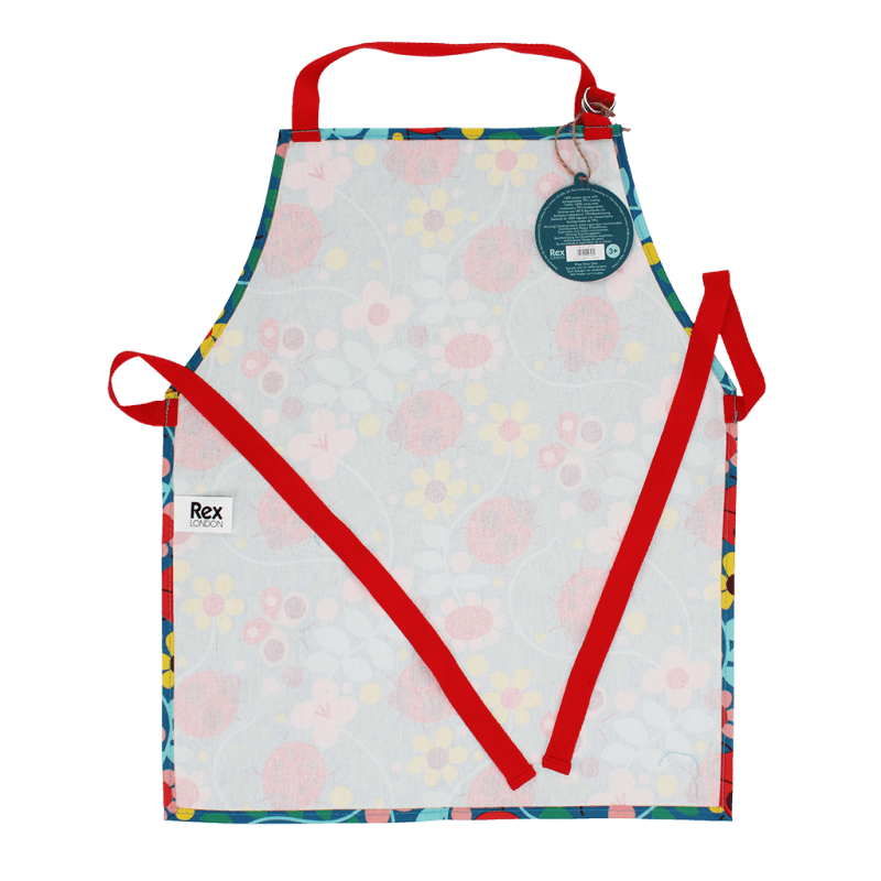 Rex London Wipeable Cotton Children's Apron - Ladybird