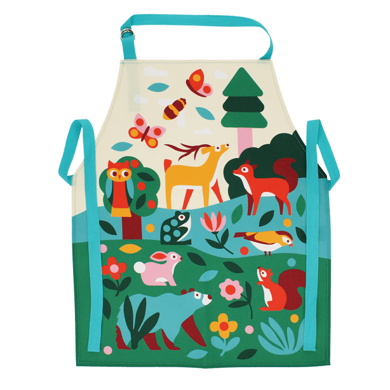 Rex London Wipeable Cotton Children's Apron - Woodland