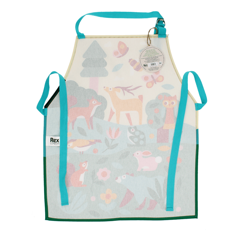 Rex London Wipeable Cotton Children's Apron - Woodland