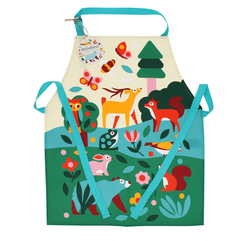 Rex London Wipeable Cotton Children's Apron - Woodland
