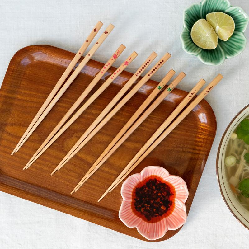 Rex London Wooden Chopsticks (pack Of 5 Pairs) - Delicate Patterns