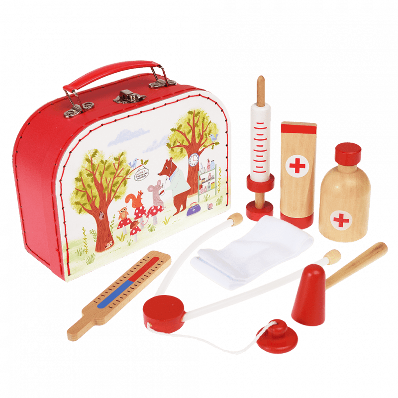 Rex London Wooden Doctor's Play Set - Woodland Friends