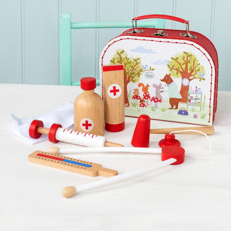 rex london Wooden doctor's play set - Woodland Friends