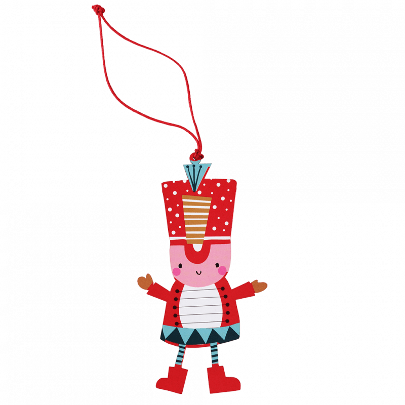Rex London Wooden Hanging Christmas Decoration - Little Soldier