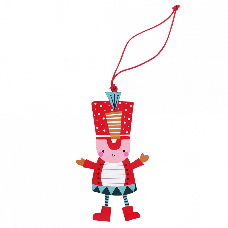 Rex London Wooden Hanging Christmas Decoration - Little Soldier