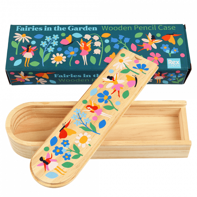 Rex London Wooden Pencil Case - Fairies In The Garden