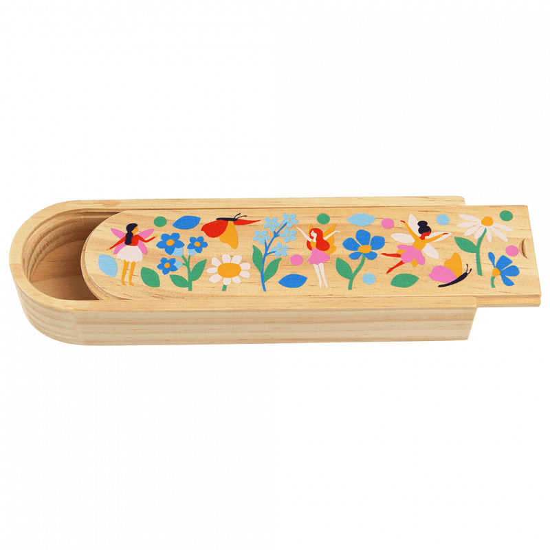 Rex London Wooden Pencil Case - Fairies In The Garden