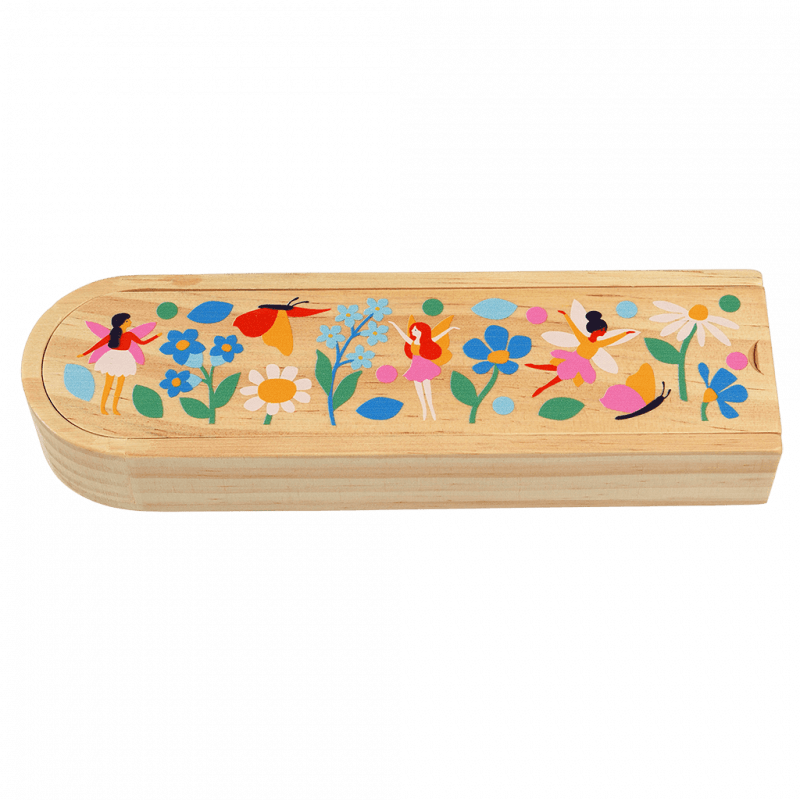 Rex London Wooden Pencil Case - Fairies In The Garden