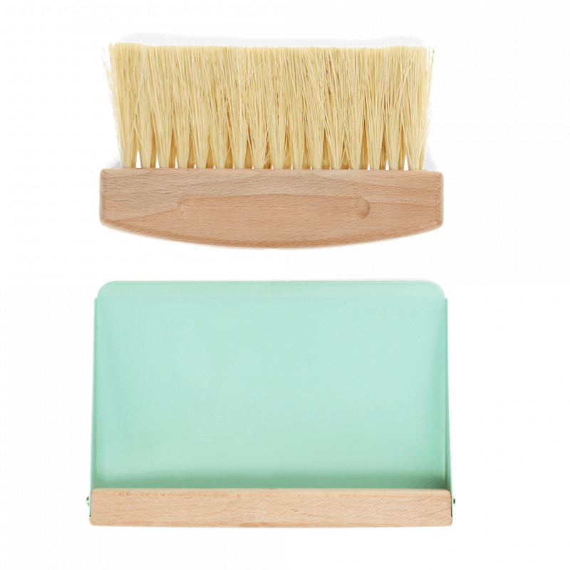 Rex London Wooden Table Brush And Pan Set - Pistachio Green