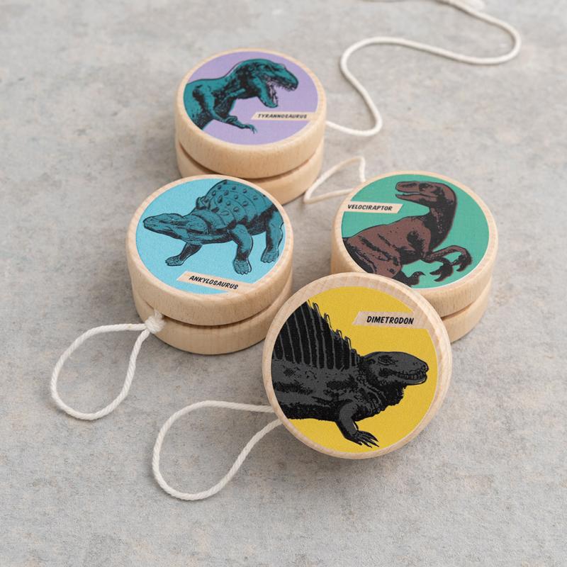 rex london Wooden yoyo - Prehistoric Land dinosaur (assorted - SINGLE)