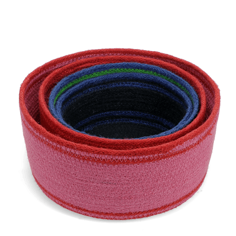 Rex London Woven Jute Decorative Baskets (set Of 4) - Multi-colour