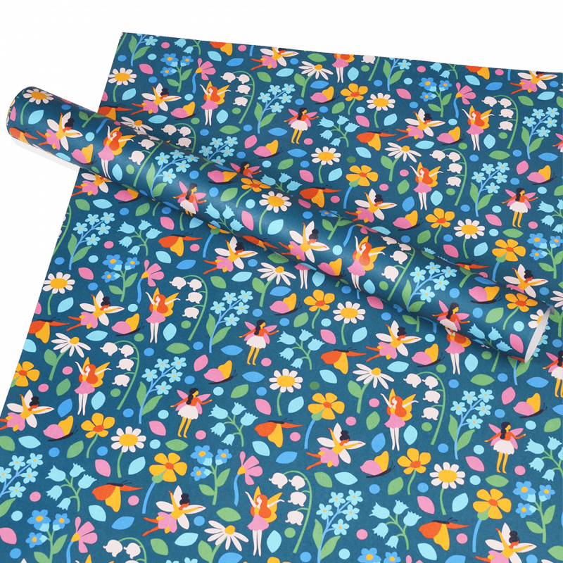 Rex London Wrapping Paper (5 Sheets) - Fairies In The Garden