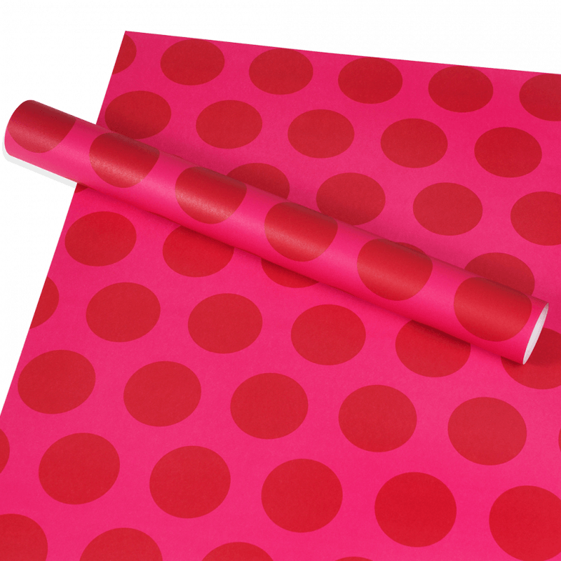 Rex London Wrapping Paper (5 Sheets) - Spotlight Red On Pink