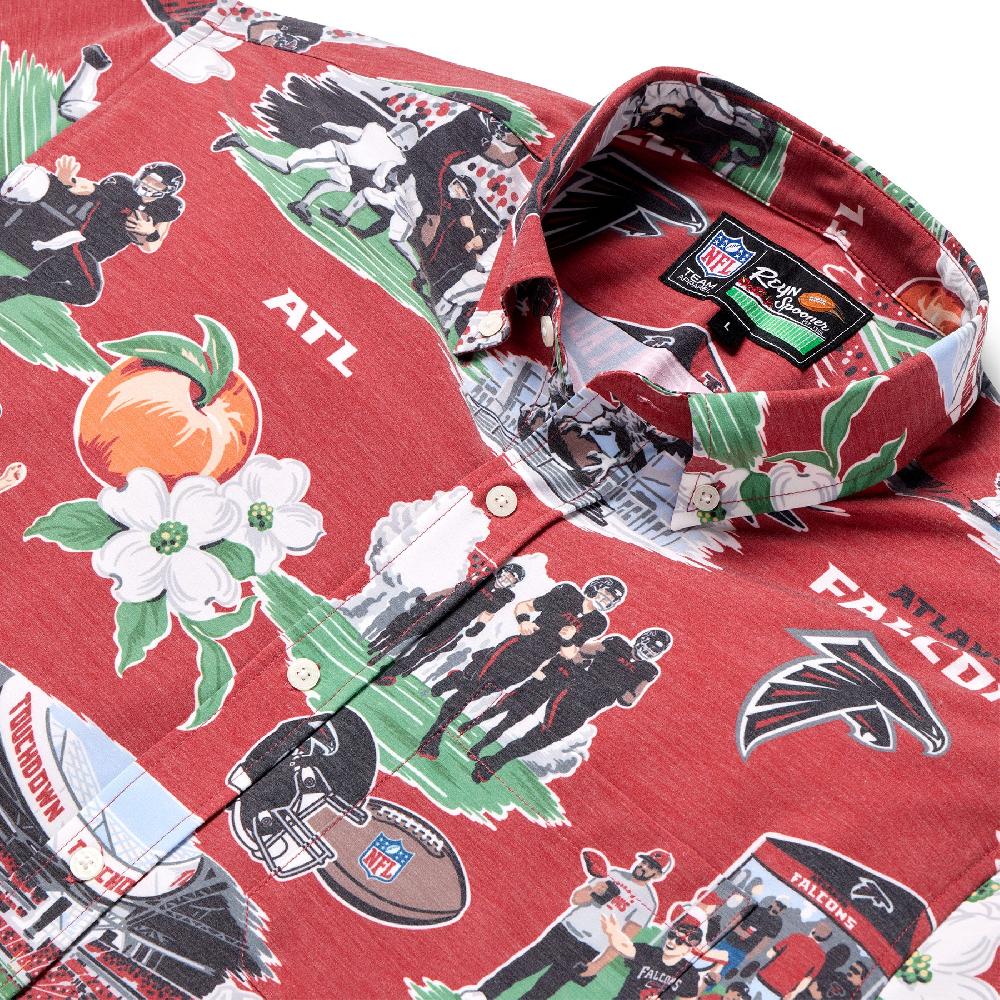 Reyn Spooner ATLANTA FALCONS SCENIC PERFORMANCE BUTTON FRONT