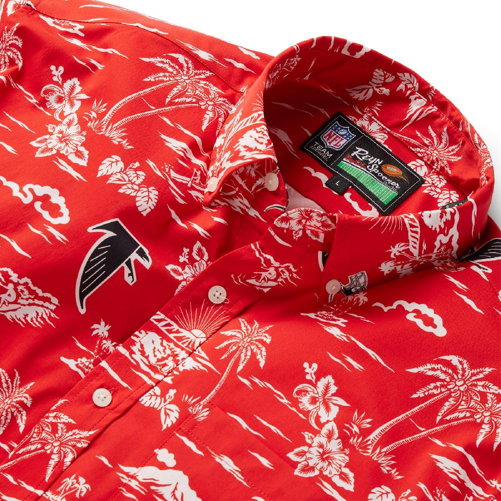 Reyn Spooner ATLANTA FALCONS THROWBACK PERFORMANCE BUTTON FRONT