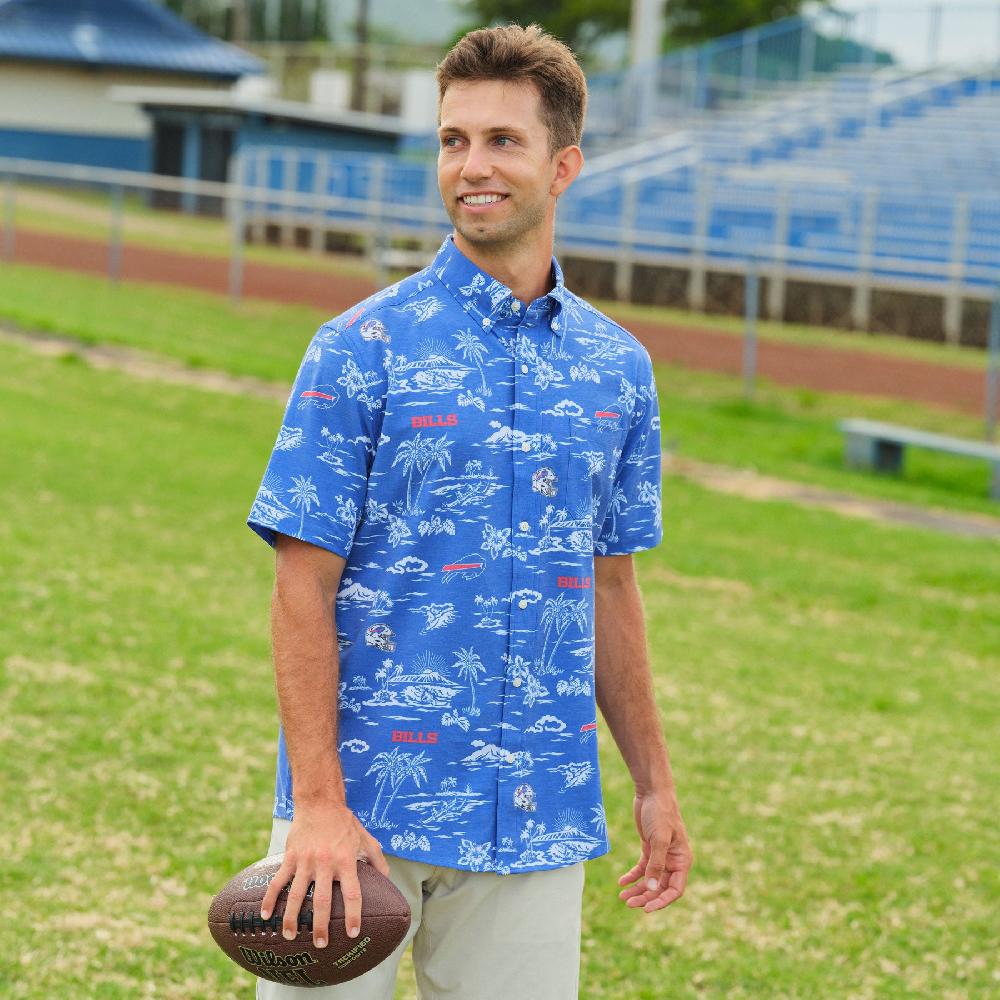 Reyn Spooner BUFFALO BILLS GAME DAY PERFORMANCE BUTTON FRONT