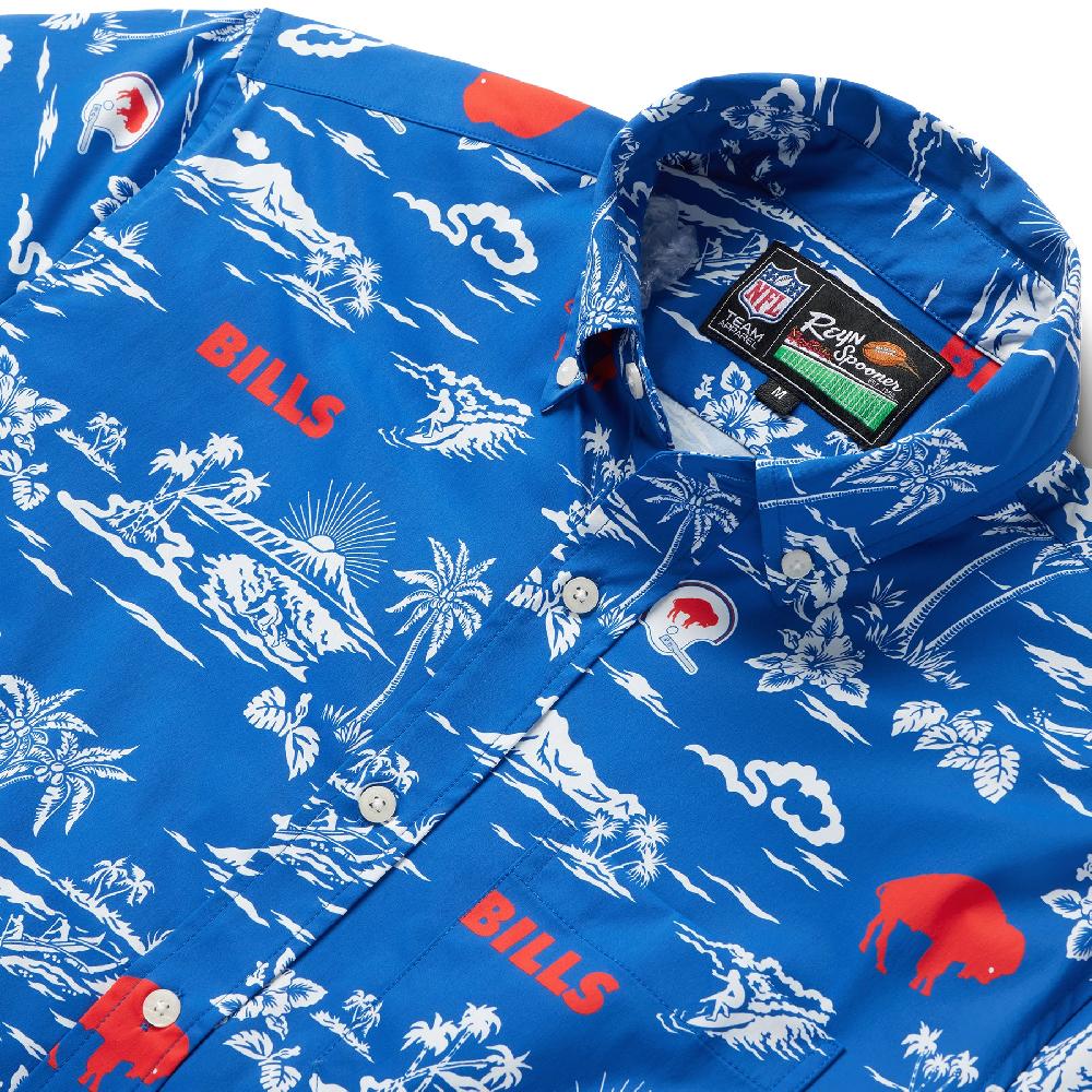 Reyn Spooner BUFFALO BILLS THROWBACK PERFORMANCE BUTTON FRONT