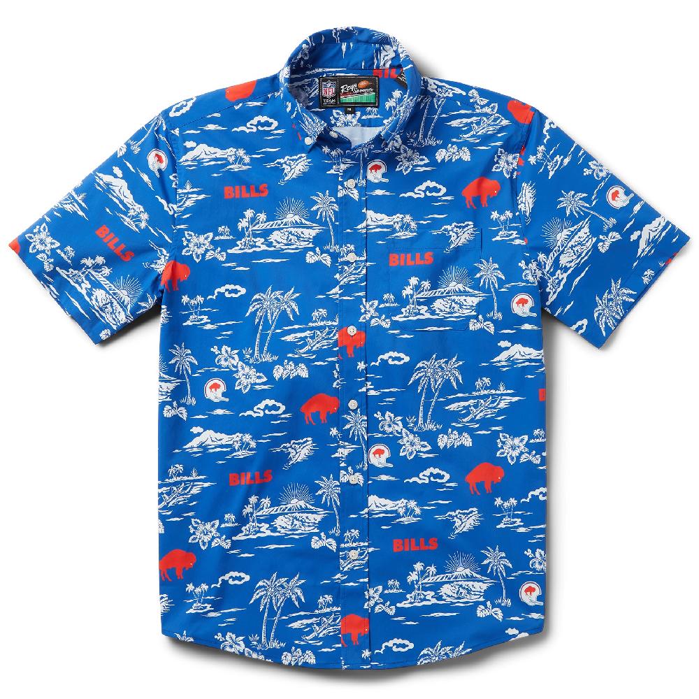 reyn spooner BUFFALO BILLS THROWBACK PERFORMANCE BUTTON FRONT