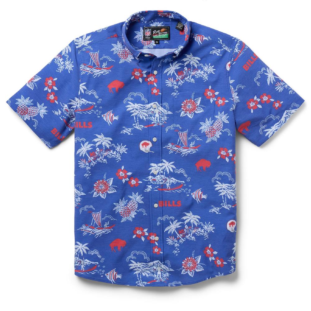 reyn spooner BUFFALO BILLS THROWBACK PERFORMANCE BUTTON FRONT