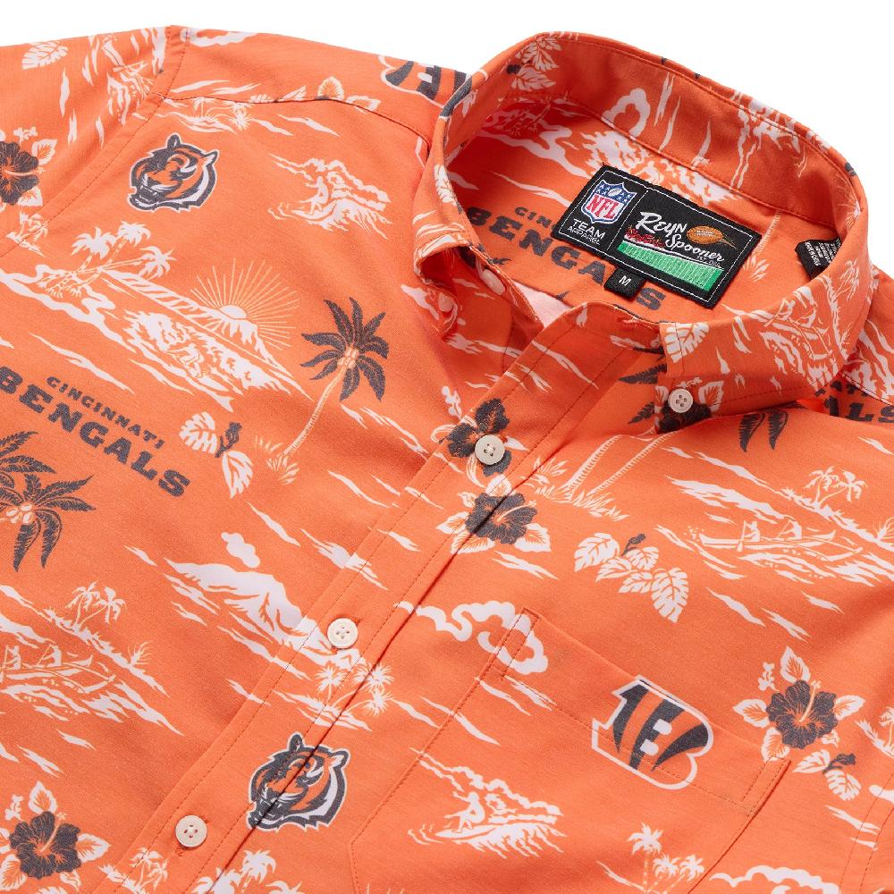 Reyn Spooner CINCINNATI BENGALS GAME DAY PERFORMANCE BUTTON FRONT