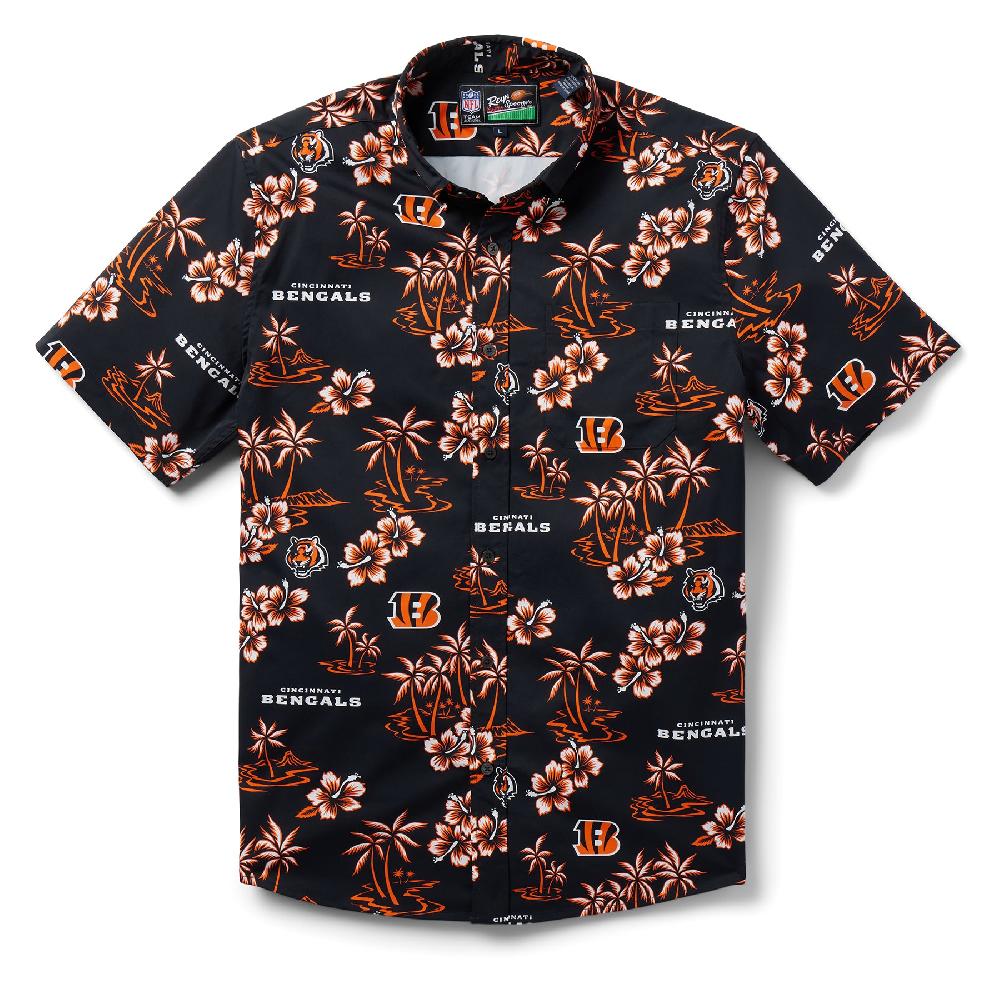 reyn spooner CINCINNATI BENGALS KEKAI PERFORMANCE BUTTON FRONT