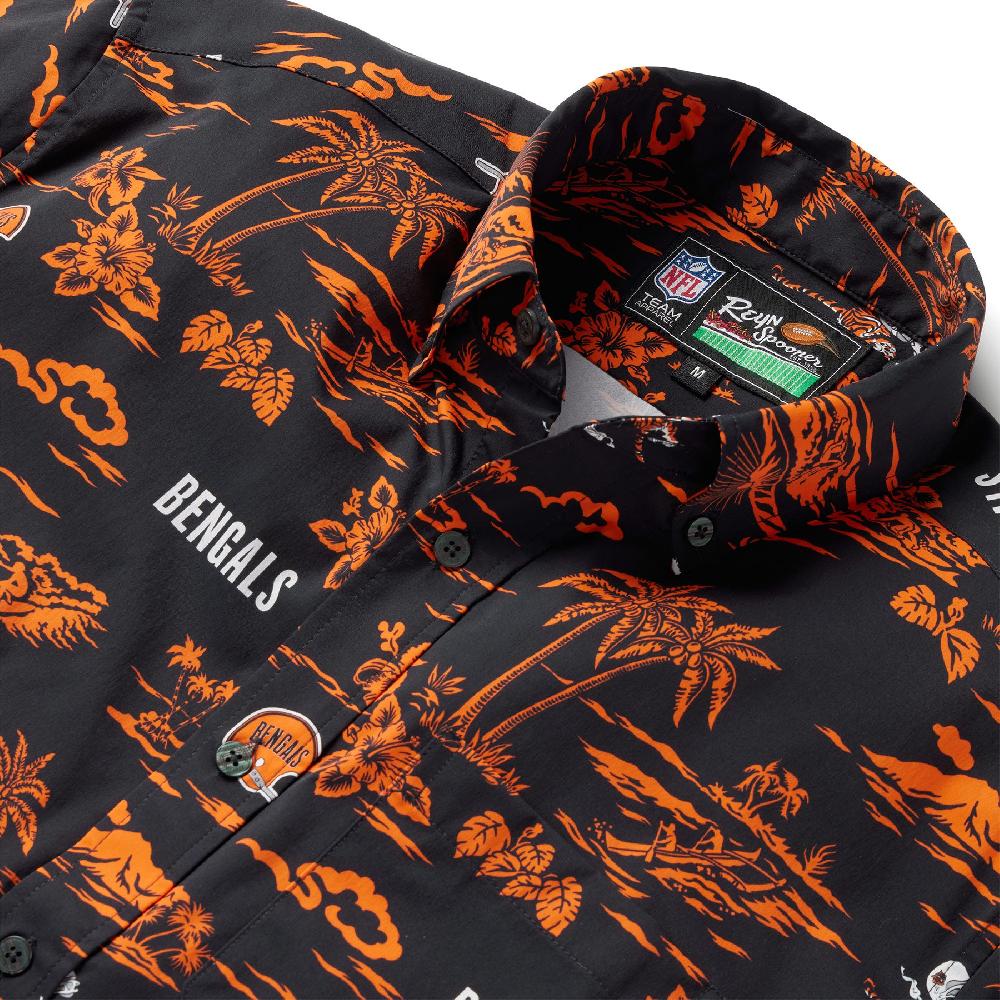 Reyn Spooner CINCINNATI BENGALS THROWBACK PERFORMANCE BUTTON FRONT