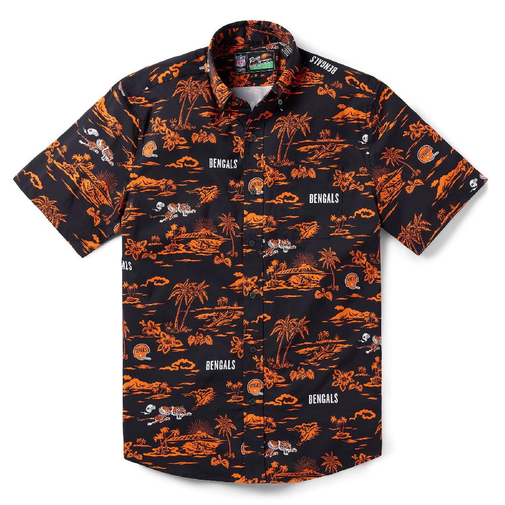 reyn spooner CINCINNATI BENGALS THROWBACK PERFORMANCE BUTTON FRONT