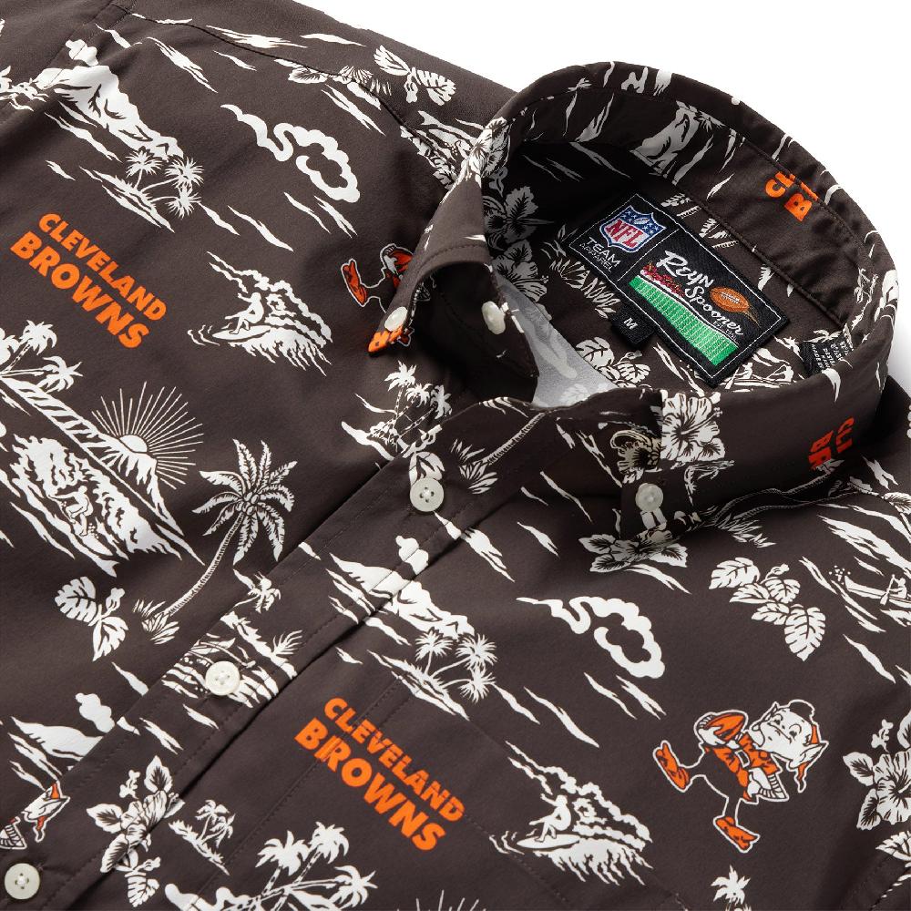 Reyn Spooner CLEVELAND BROWNS THROWBACK PERFORMANCE BUTTON FRONT