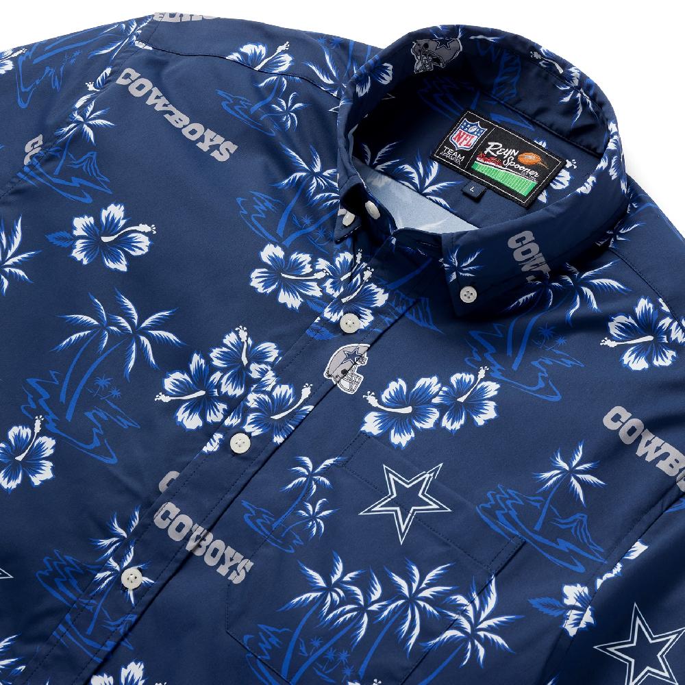 Reyn Spooner DALLAS COWBOYS KEKAI PERFORMANCE BUTTON FRONT