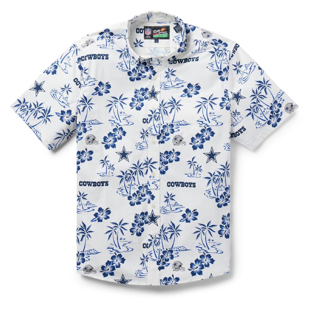 Reyn Spooner DALLAS COWBOYS KEKAI PERFORMANCE BUTTON FRONT