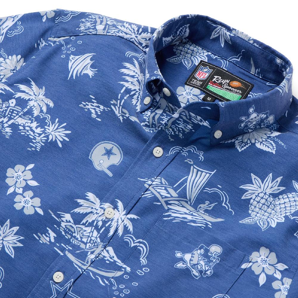 Reyn Spooner DALLAS COWBOYS THROWBACK PERFORMANCE BUTTON FRONT