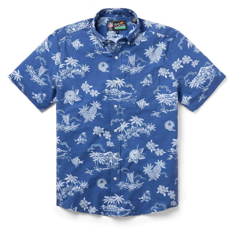 reyn spooner DALLAS COWBOYS THROWBACK PERFORMANCE BUTTON FRONT