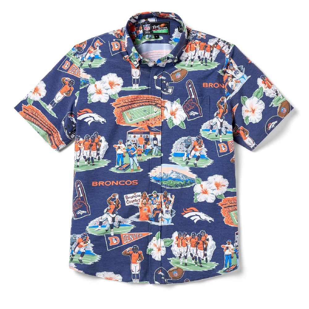 Reyn Spooner DENVER BRONCOS SCENIC PERFORMANCE BUTTON FRONT