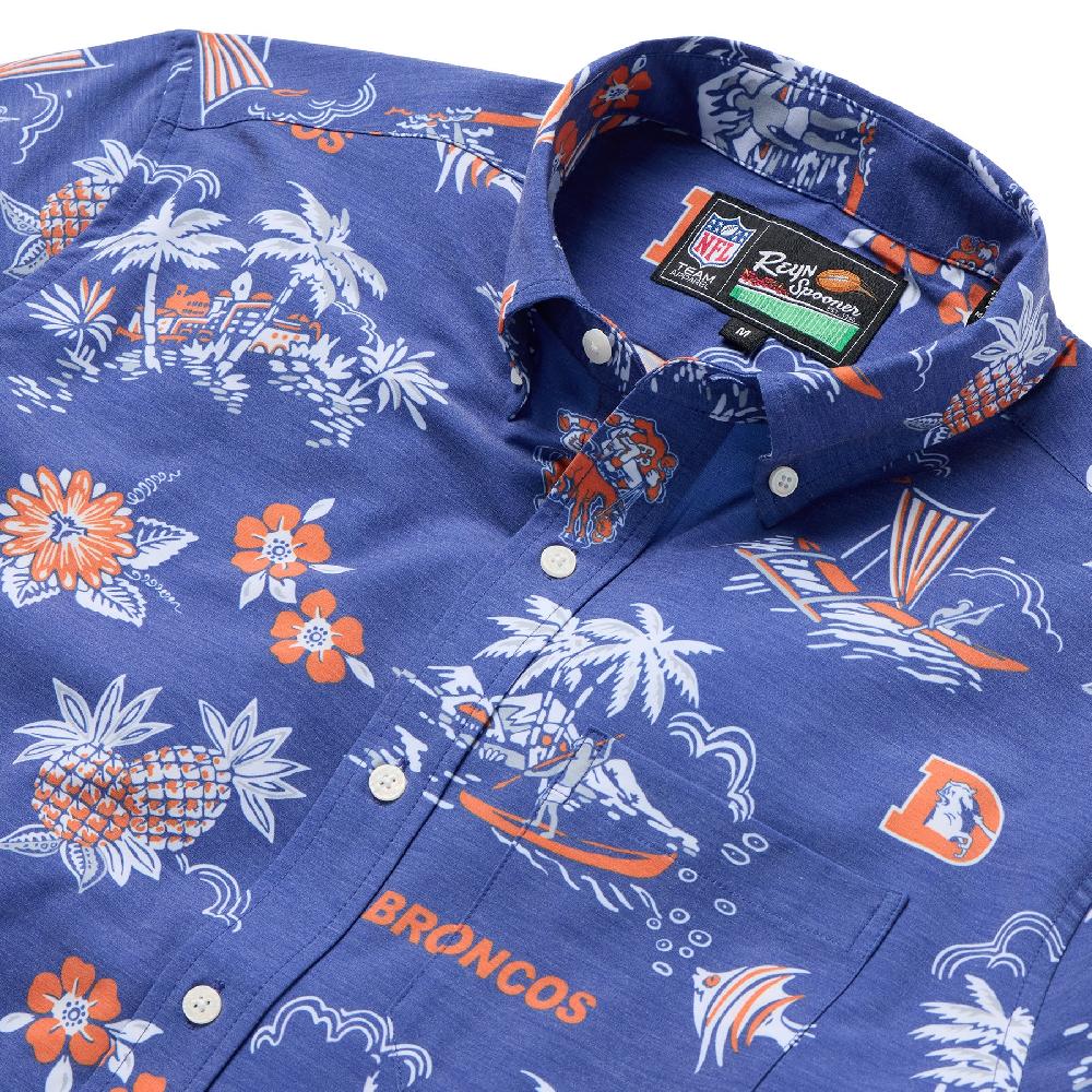 Reyn Spooner DENVER BRONCOS THROWBACK PERFORMANCE BUTTON FRONT