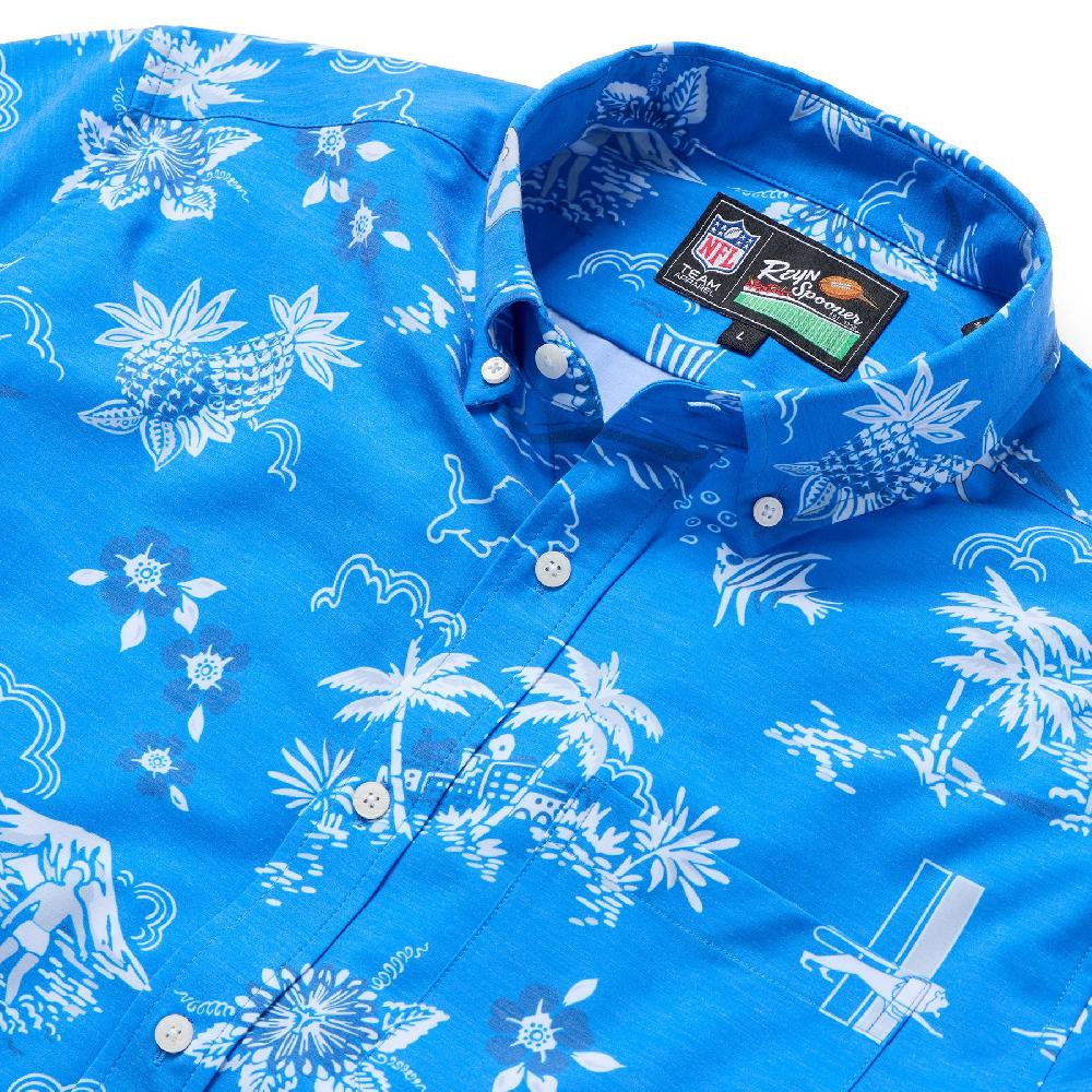 Reyn Spooner DETROIT LIONS THROWBACK PERFORMANCE BUTTON FRONT