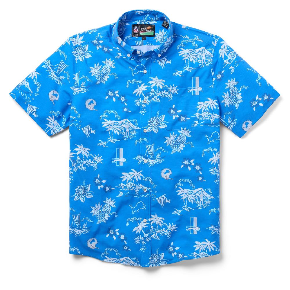 reyn spooner DETROIT LIONS THROWBACK PERFORMANCE BUTTON FRONT