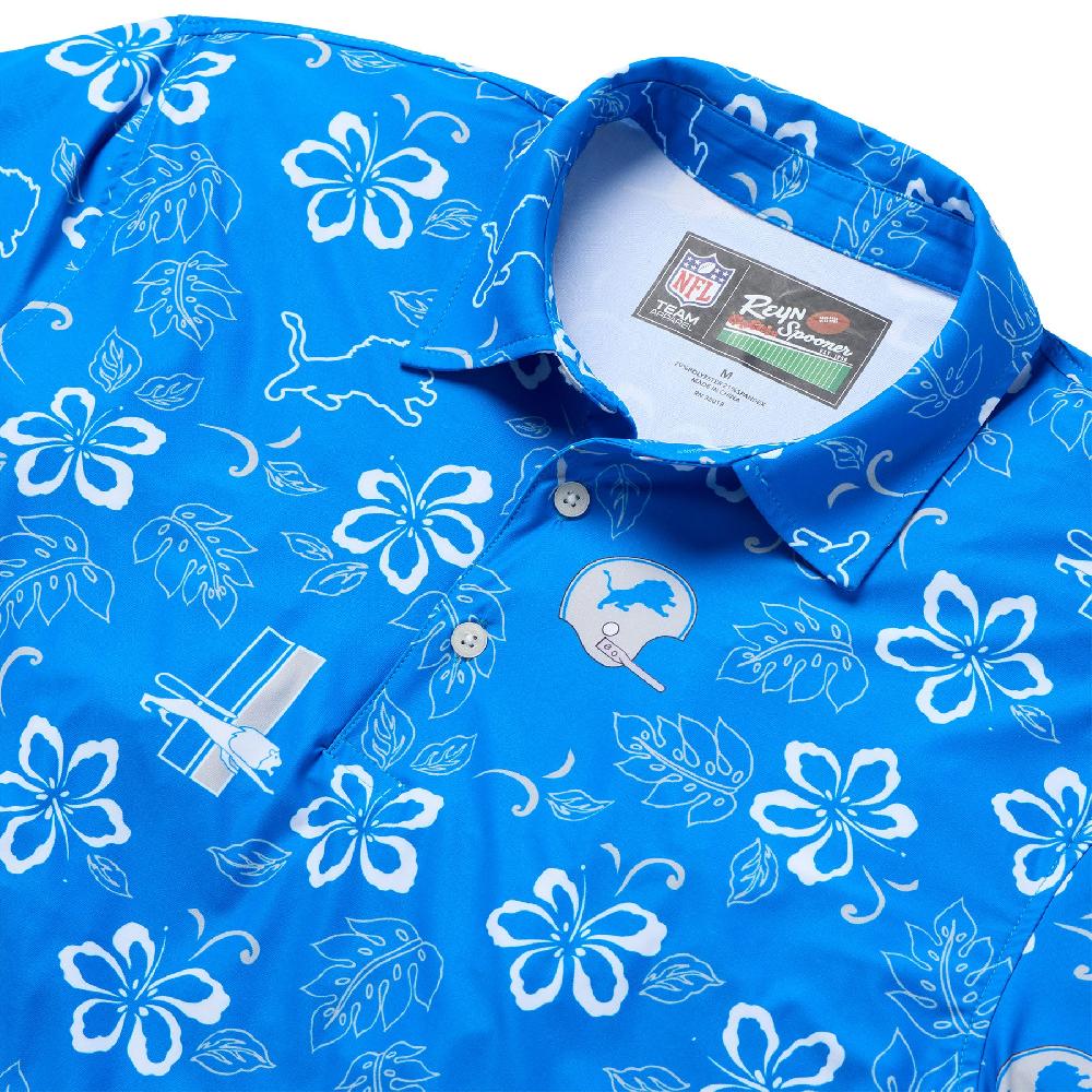 Reyn Spooner DETROIT LIONS THROWBACK PERFORMANCE POLO