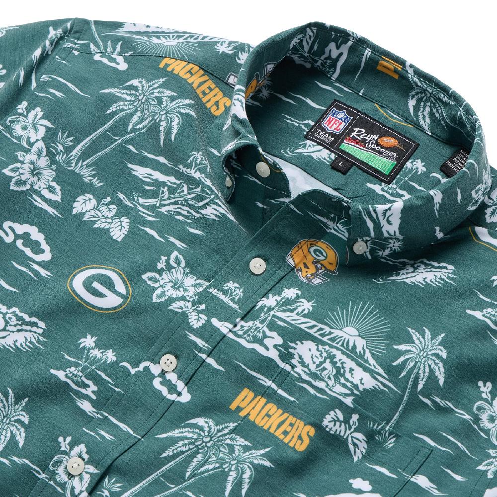 Reyn Spooner GREEN BAY PACKERS GAME DAY PERFORMANCE BUTTON FRONT