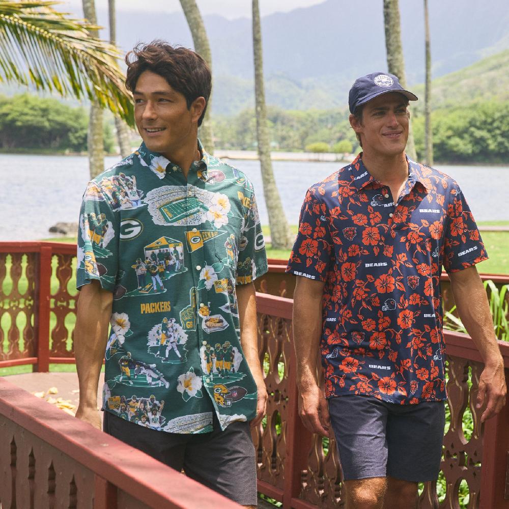 Reyn Spooner GREEN BAY PACKERS SCENIC PERFORMANCE BUTTON FRONT