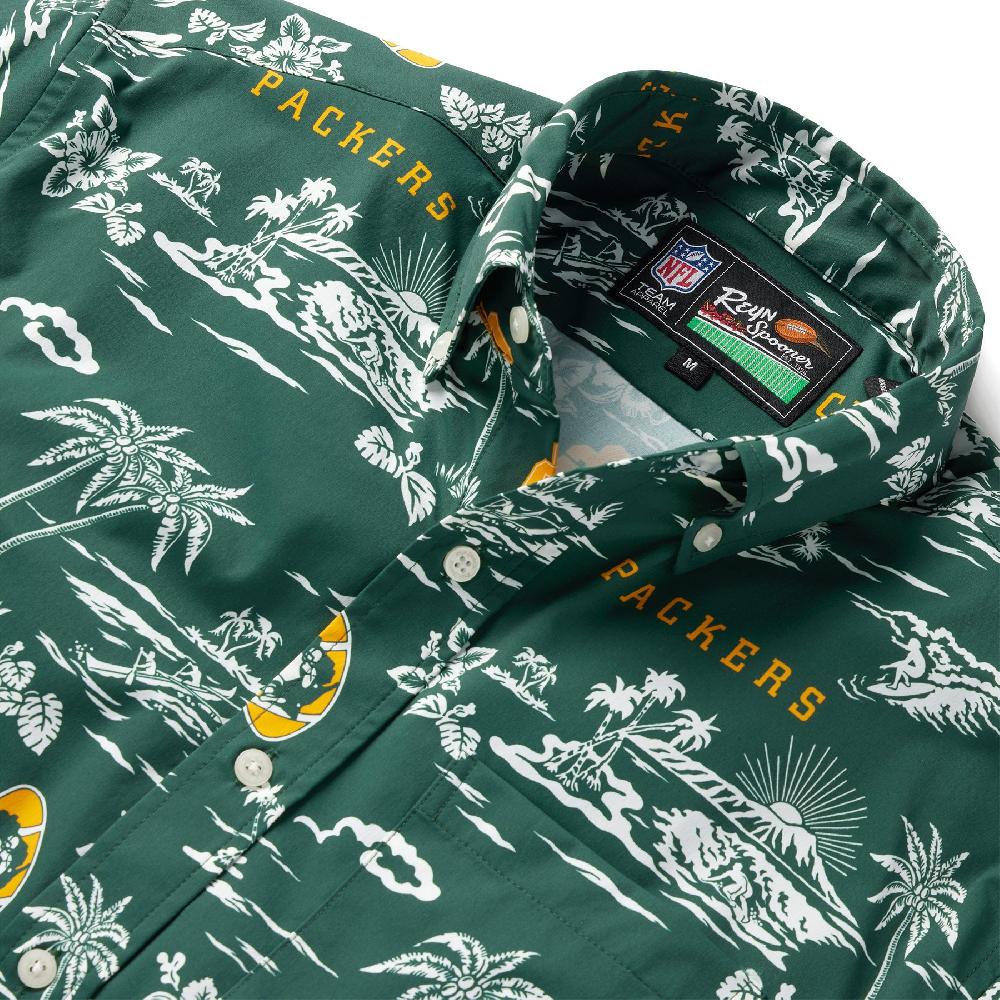 Reyn Spooner GREEN BAY PACKERS THROWBACK PERFORMANCE BUTTON FRONT