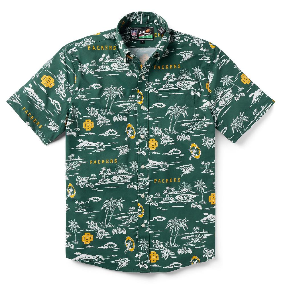 reyn spooner GREEN BAY PACKERS THROWBACK PERFORMANCE BUTTON FRONT