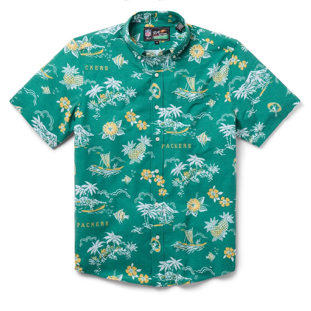 Reyn Spooner GREEN BAY PACKERS THROWBACK PERFORMANCE BUTTON FRONT