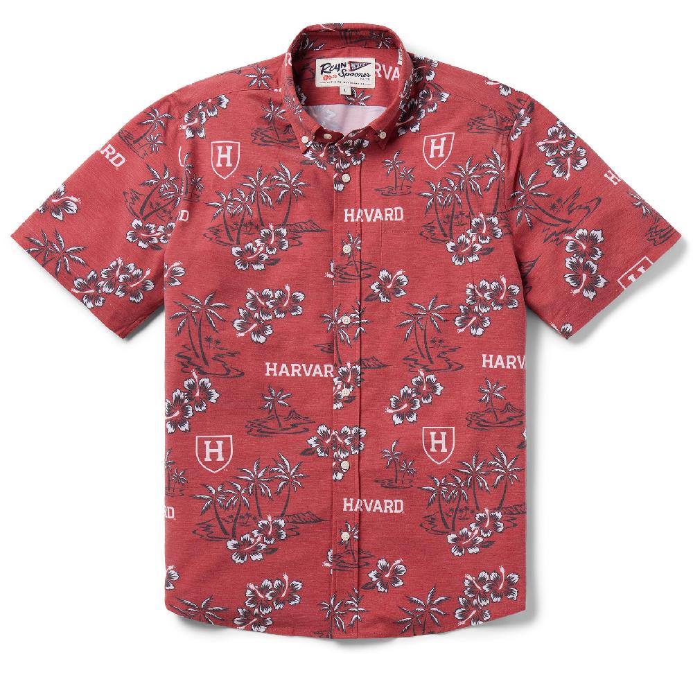 reyn spooner HARVARD UNIVERSITY GAME DAY PERFORMANCE BUTTON FRONT