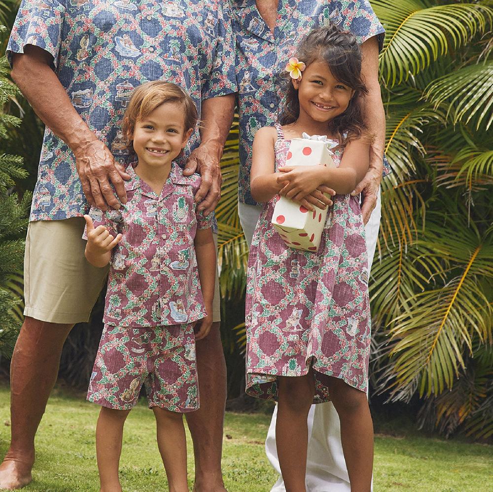 Reyn Spooner HAWAIIAN CHRISTMAS 2023 40TH ANNIVERSARY GIRLS SUNDRESS