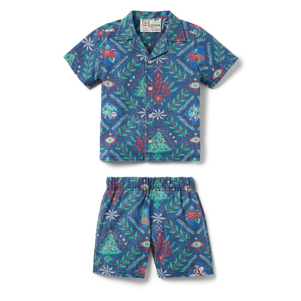 reyn spooner HAWAIIAN CHRISTMAS 2025 TODDLER CABANA SET