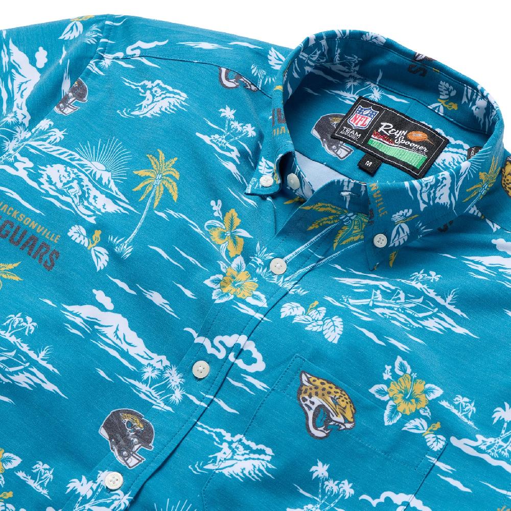 Reyn Spooner JACKSONVILLE JAGUARS GAME DAY PERFORMANCE BUTTON FRONT