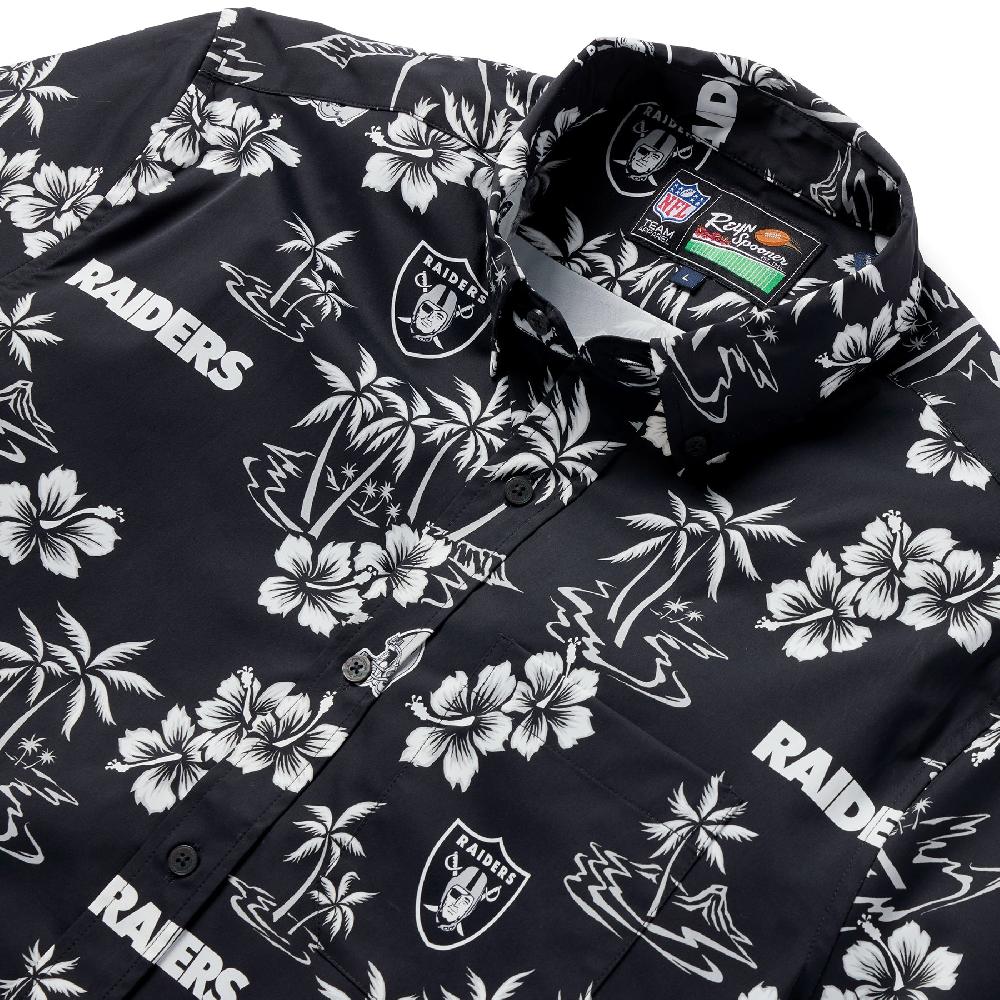 Reyn Spooner LAS VEGAS RAIDERS KEKAI PERFORMANCE BUTTON FRONT