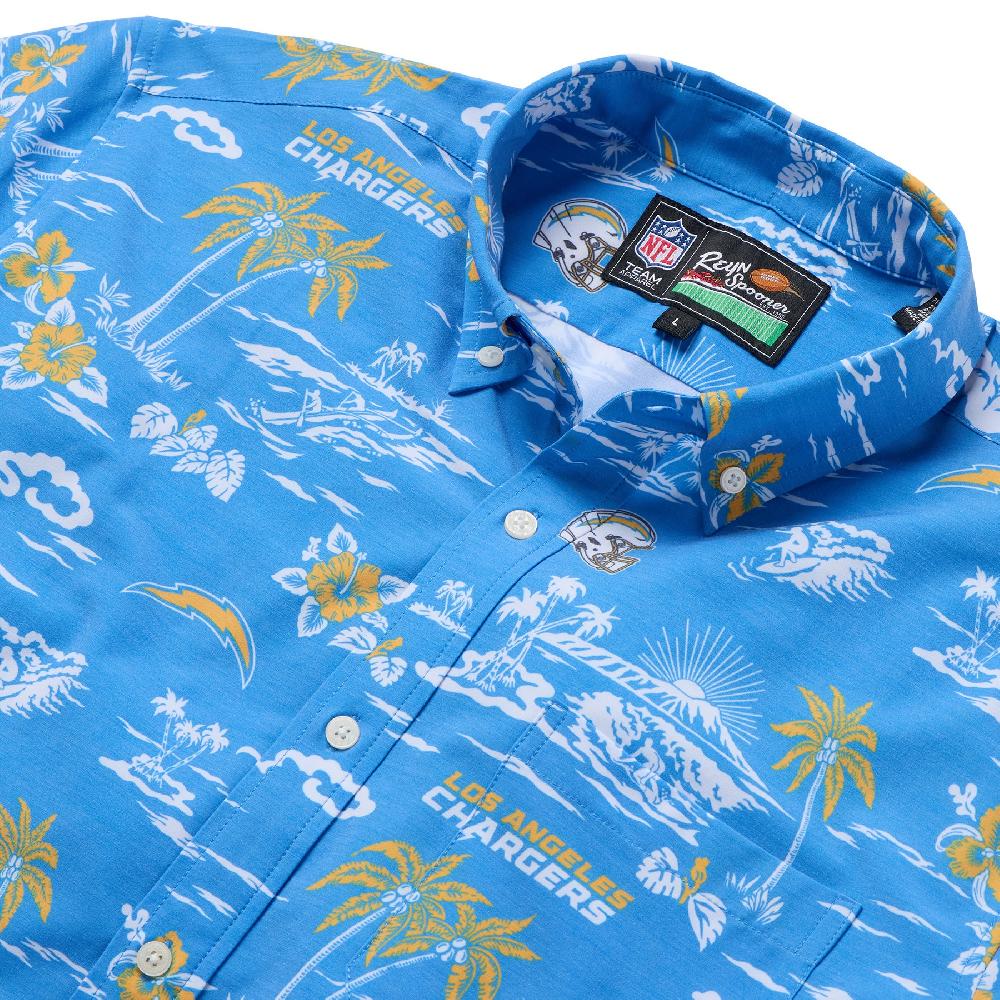 Reyn Spooner LOS ANGELES CHARGERS GAME DAY PERFORMANCE BUTTON FRONT