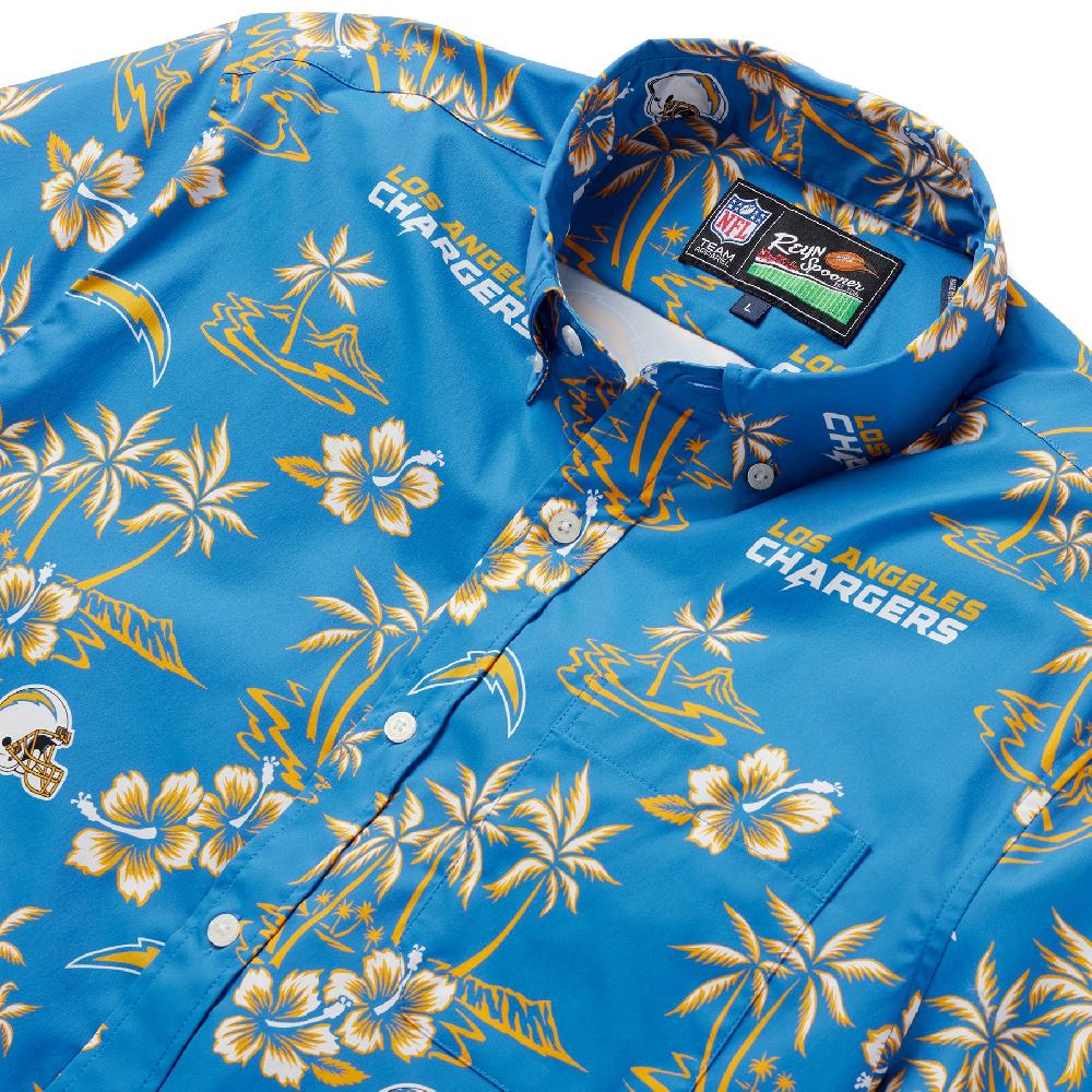 Reyn Spooner LOS ANGELES CHARGERS KEKAI PERFORMANCE BUTTON FRONT